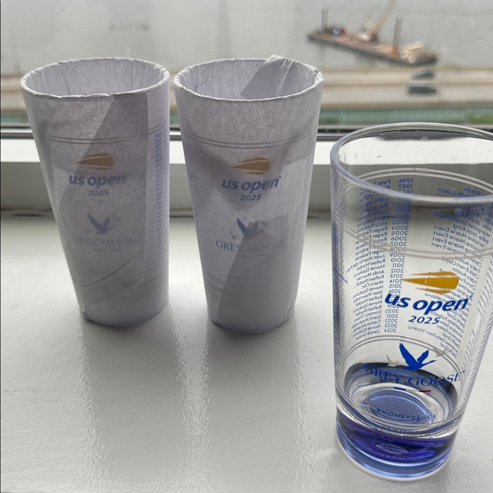 US Open 2025 set of 2 Grey Goose Honeydeuce Cups